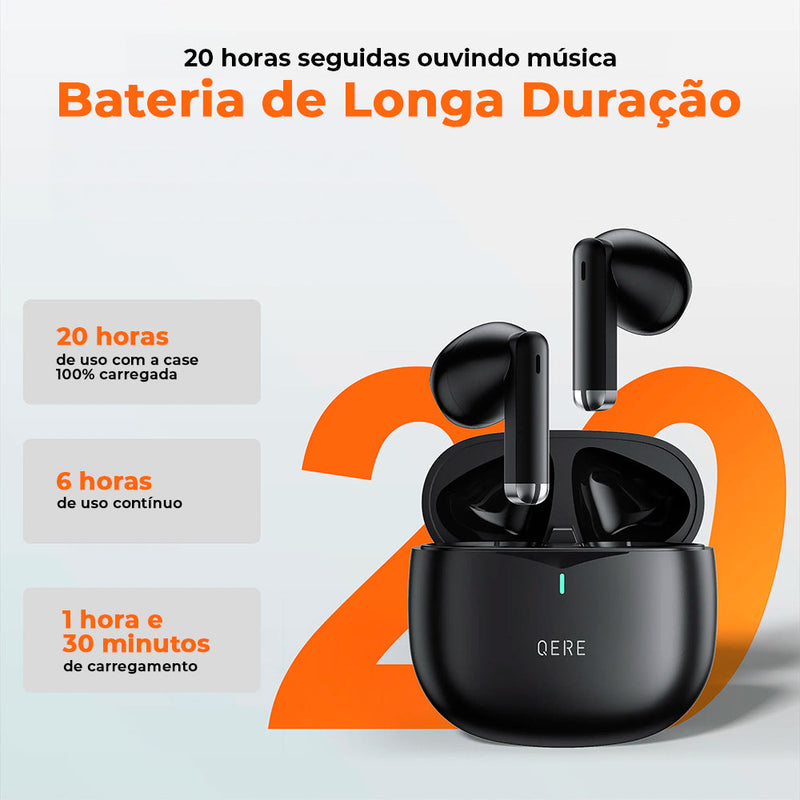 Fone Bluetooth QERE E28 com Bateria de Longa Duração