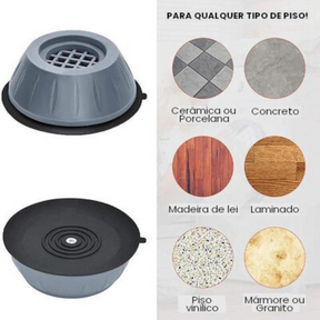 Kit Anti Vibração Para Máquinas De Lavar Com 4 Peças