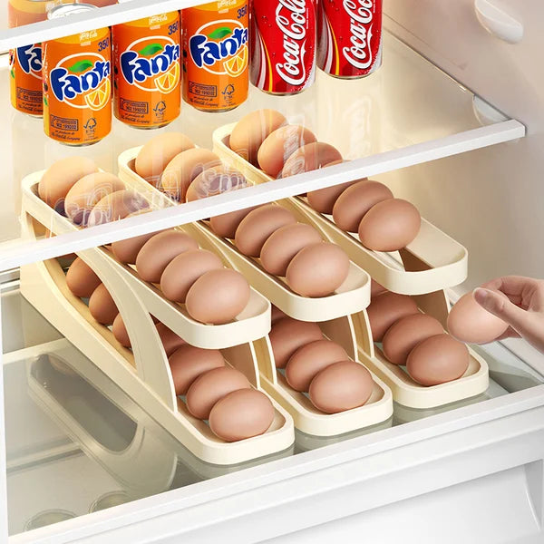 Organizador de Ovos com Rolagem Automática | EggMaster  + Brindes Exclusivos 🎁