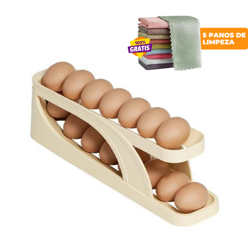 Organizador de Ovos com Rolagem Automática | EggMaster  + Brindes Exclusivos 🎁