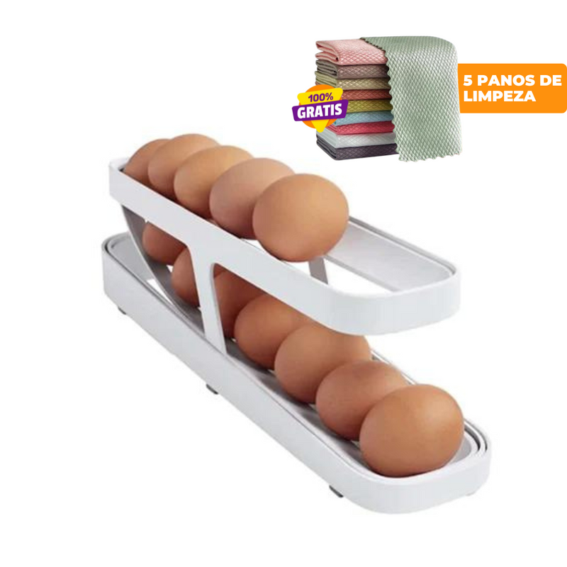 Organizador de Ovos com Rolagem Automática | EggMaster  + Brindes Exclusivos 🎁