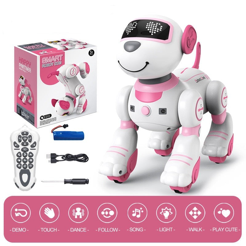 Robo cão ,Comando de Voz Programável, Robodog é Sensível ao Toque e musical