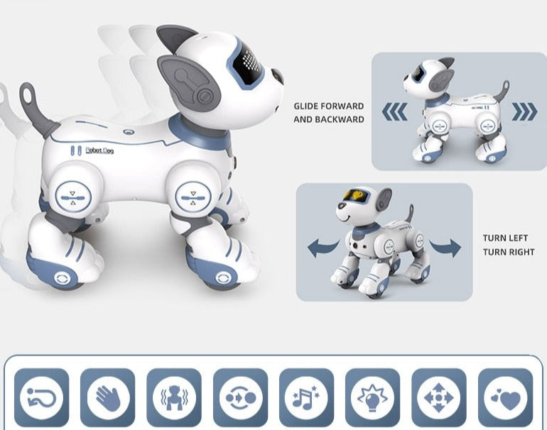 Robo cão ,Comando de Voz Programável, Robodog é Sensível ao Toque e musical