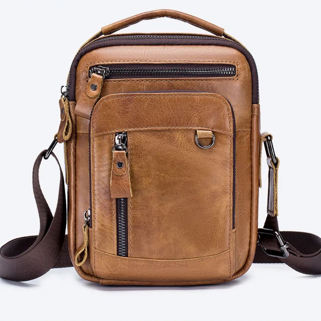 Bolsa Masculina de Couro Compacta