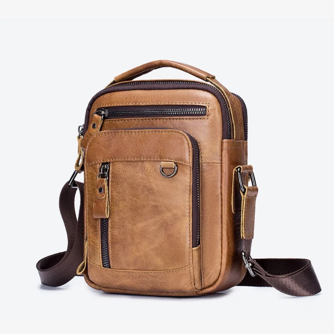 Bolsa Masculina de Couro Compacta