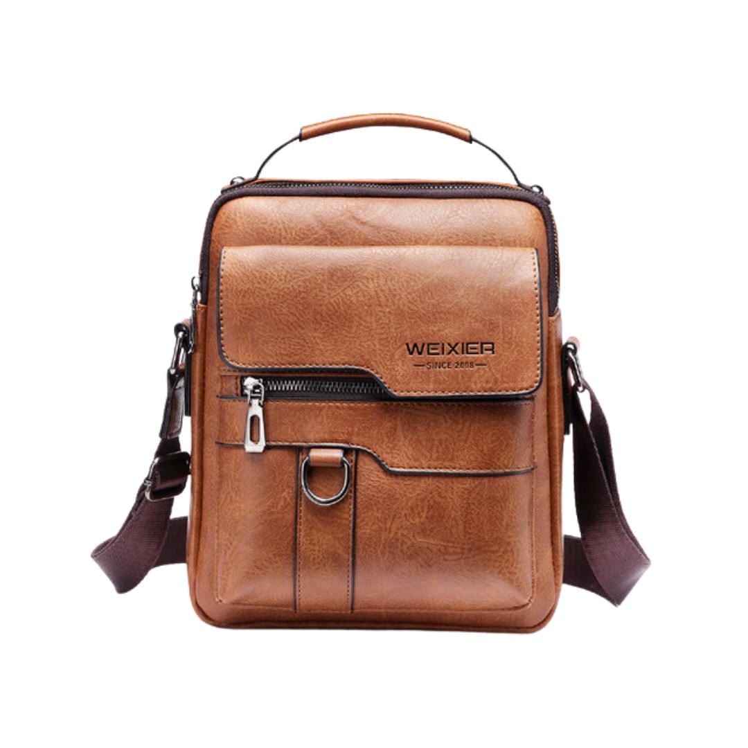 Bolsa Masculina Transversal de Couro Weixier