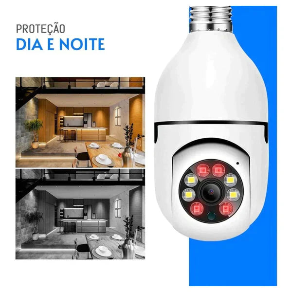 Câmera Wi-fi Inteligente 360° Com Visão Noturna HD