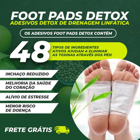 Foot Pads Detox - Adesivos Detox de Drenagem Linfática