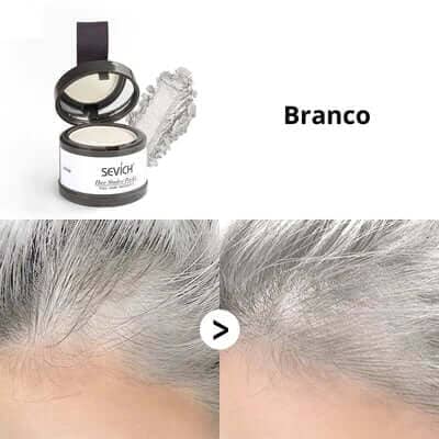 Pó Maquiagem para Cabelo a prova D'agua - SEVÍCH Maquiagem - 05 (51,35) Shop Lux Branco 