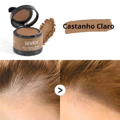 Pó Maquiagem para Cabelo a prova D'agua - SEVÍCH Maquiagem - 05 (51,35) Shop Lux Castanho Claro 