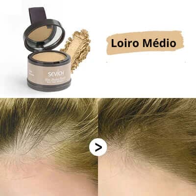 Pó Maquiagem para Cabelo a prova D'agua - SEVÍCH Maquiagem - 05 (51,35) Shop Lux Loiro Medio 