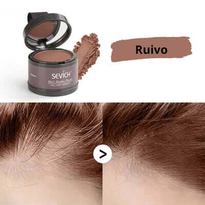 Pó Maquiagem para Cabelo a prova D'agua - SEVÍCH Maquiagem - 05 (51,35) Shop Lux Ruivo 