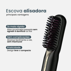 LisseBrush™ – Escova Pente Alisadora Sem Fio